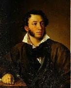 Vasily Tropinin Portrait of Alexander Pushkin, Germany oil painting artist